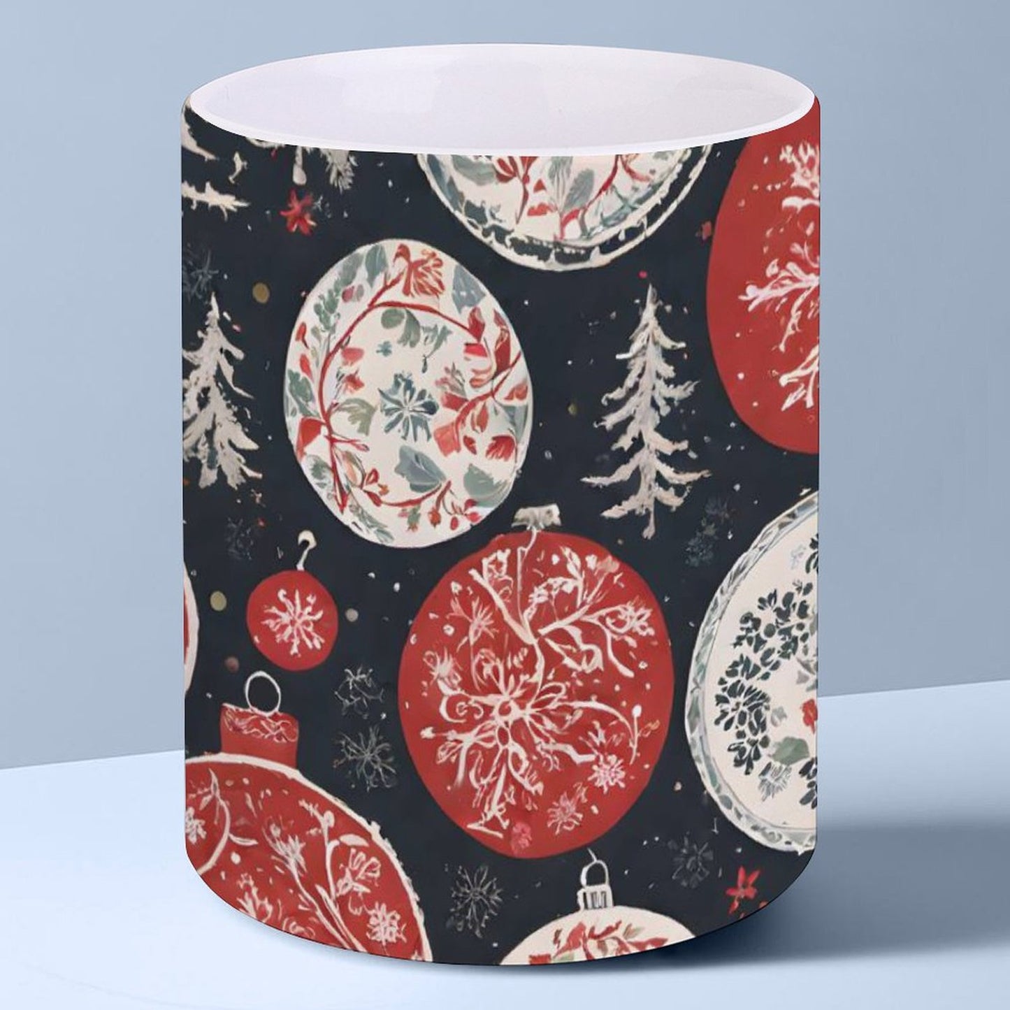 POD US Local White mug with full print, Christmas, Colored Balls 0056