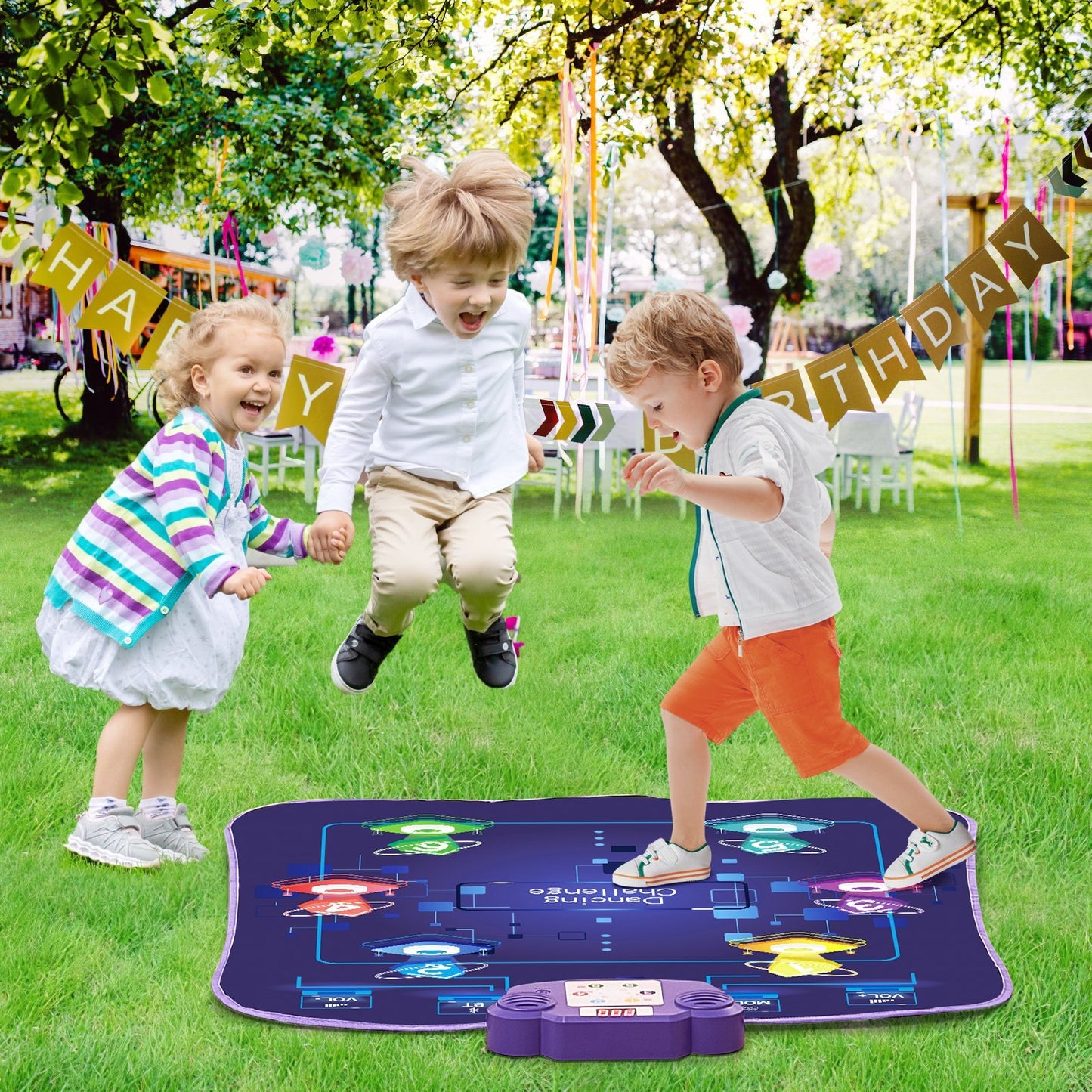 US Local VEVOR Dance Mat For Kids Dance Pad Toy With Wireless Bluetooth Gift For 3 Girls