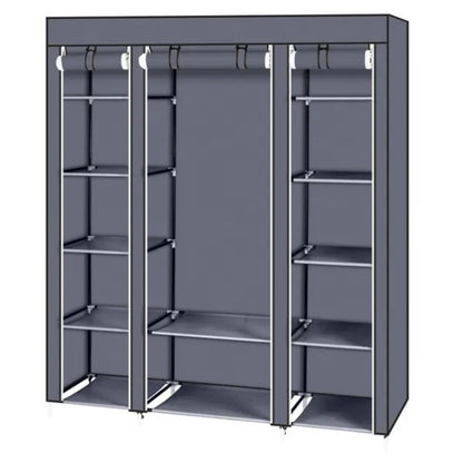 US Local 69 Portable Clothes Closet Wardrobe Storage Organizer With Non