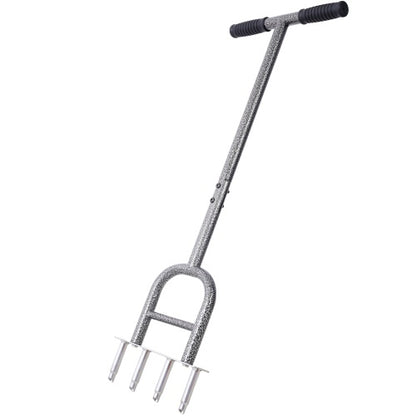 US Local Lawn Coring Aerator, 4 Corer Plug Aerator Tool With Soft Rubber Grip, Manual Grass Aerating Tool, Garden Tool & Cleaning Hand Tool For Loosening Soil And Improving Lawn Health