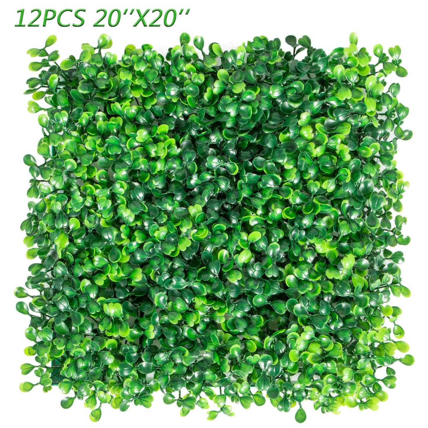 US Local VEVOR 12PCS 20x20inch Artificial Boxwood Panels,Boxwood Hedge Wall Panels,Artificial Grass Backdrop Wall ,Privacy Hedge Screen UV Protected For Outdoor Indoor Garden