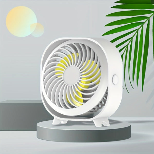 US Local Desktop Small Fan, Portable Office Student Dormitory Home Mini Fan Silent - Random Color