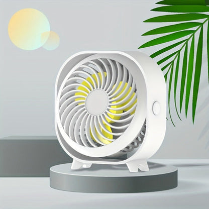 US Local New Desktop Small Fan, Portable Office Student Dormitory Home Mini Fan Silent - Random Color