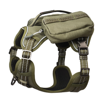 US Local PETMARVEL High-Perfomance Tactical Dog Harness With Backpack, No Pull Front Clip & Metal Buckles