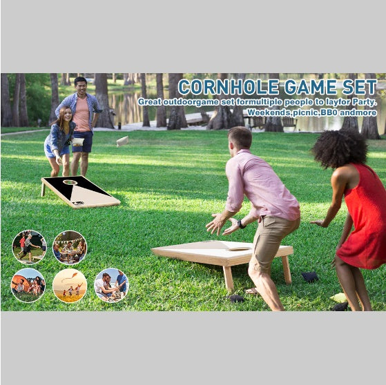 US Local Solid Wood Premium Cornhole Set