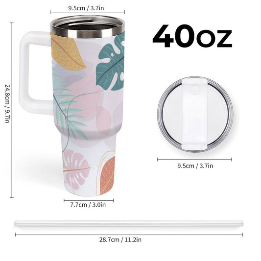 PHDT00054 POD US Local Tumbler 40 oz Large Capacity Car Cup Plants, Summer