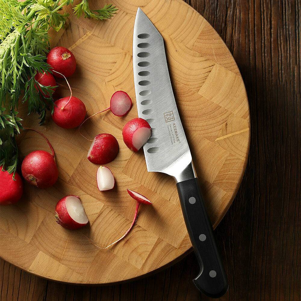 2Pcs Chef Knife Set Stainless Steel Kitchen Shears Scissor Cutlery Slicing Gift