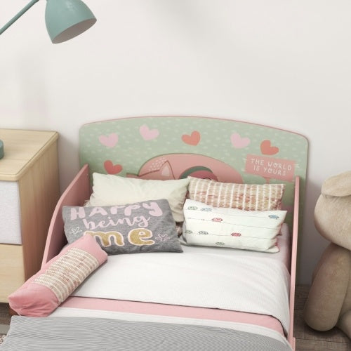 UK Local ZONEKIZ Toddler Bed Frame, Kids Bedroom Furniture For Ages 3-6 Years
