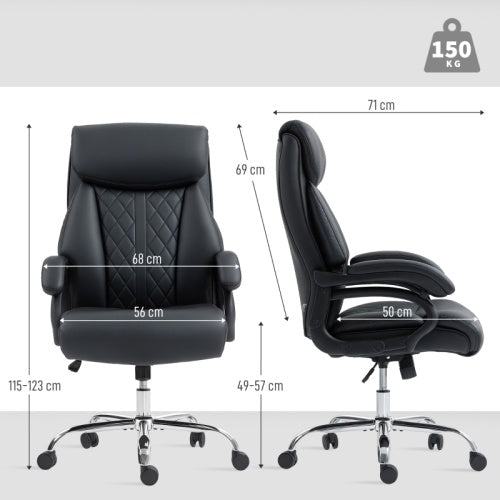 UK Local Spring Padded Faux Leather Office Chair