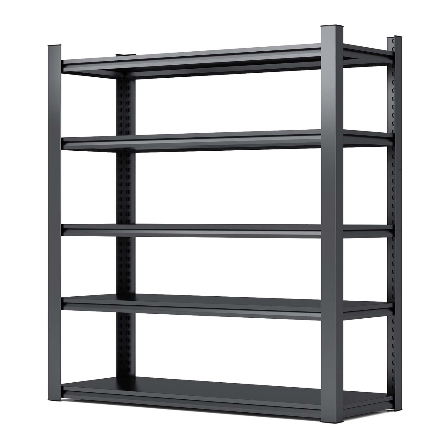 US Local 5 Tier Metal Shelves For Storage Garage Shelving 2000LBS Heavy Duty Storage Shelves Adjustable Garage Shelf Industrial Shelving Unit Storage Utility Rack,Black