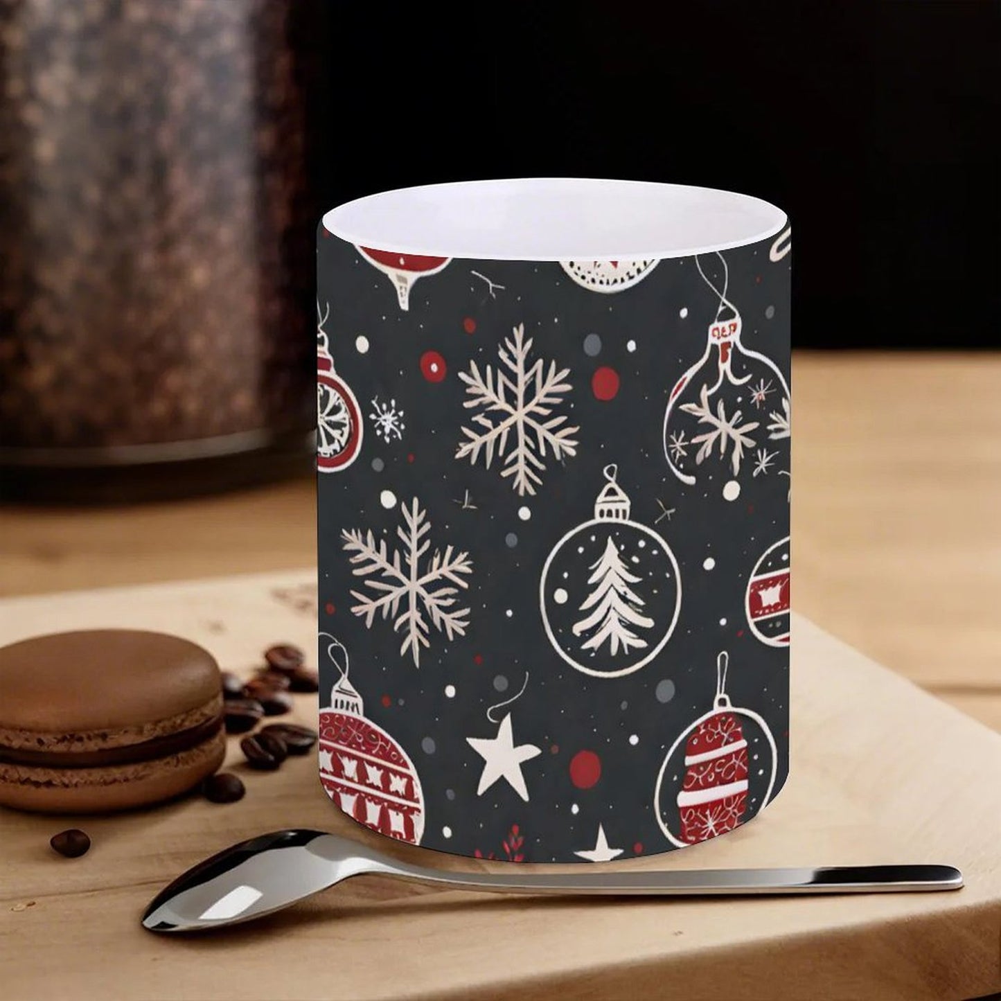 POD US Local White mug with full print, Christmas, Lights 0098
