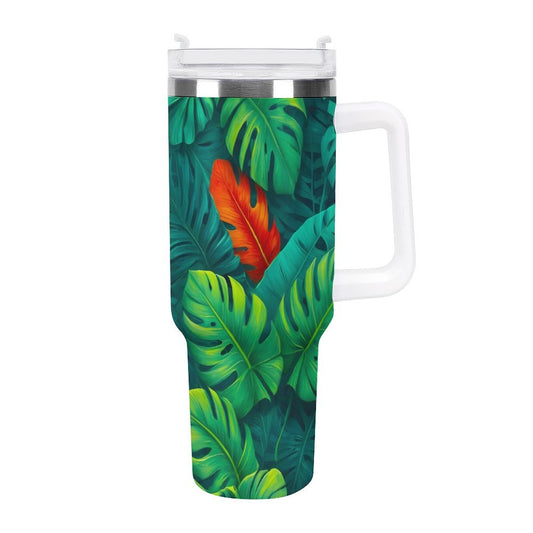 PHDT00463 POD US Local Tumbler 40 oz Large Capacity Car Cup Tropical Rainforest