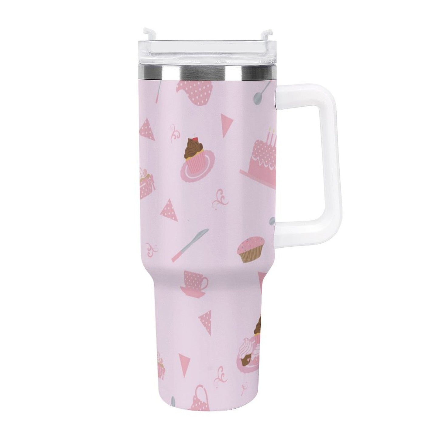 PHDT00508 POD US Local Tumbler 40oz Large Capacity Car Cup Refreshments, Afternoon Tea, Sweet, Pink