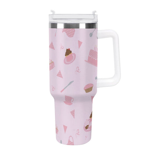 PHDT00508 POD US Local Tumbler 40oz Large Capacity Car Cup Refreshments, Afternoon Tea, Sweet, Pink
