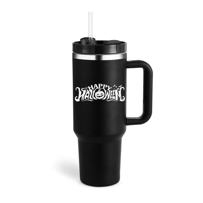 US Local 40 Oz Tumbler With Handle Straw Insulated, Stainless Steel Spill Proof Vacuum Coffee Cup Tumbler With Lid Tapered Mug Gifts For Valentine Lover Suitable For Car Gym Office Travel
