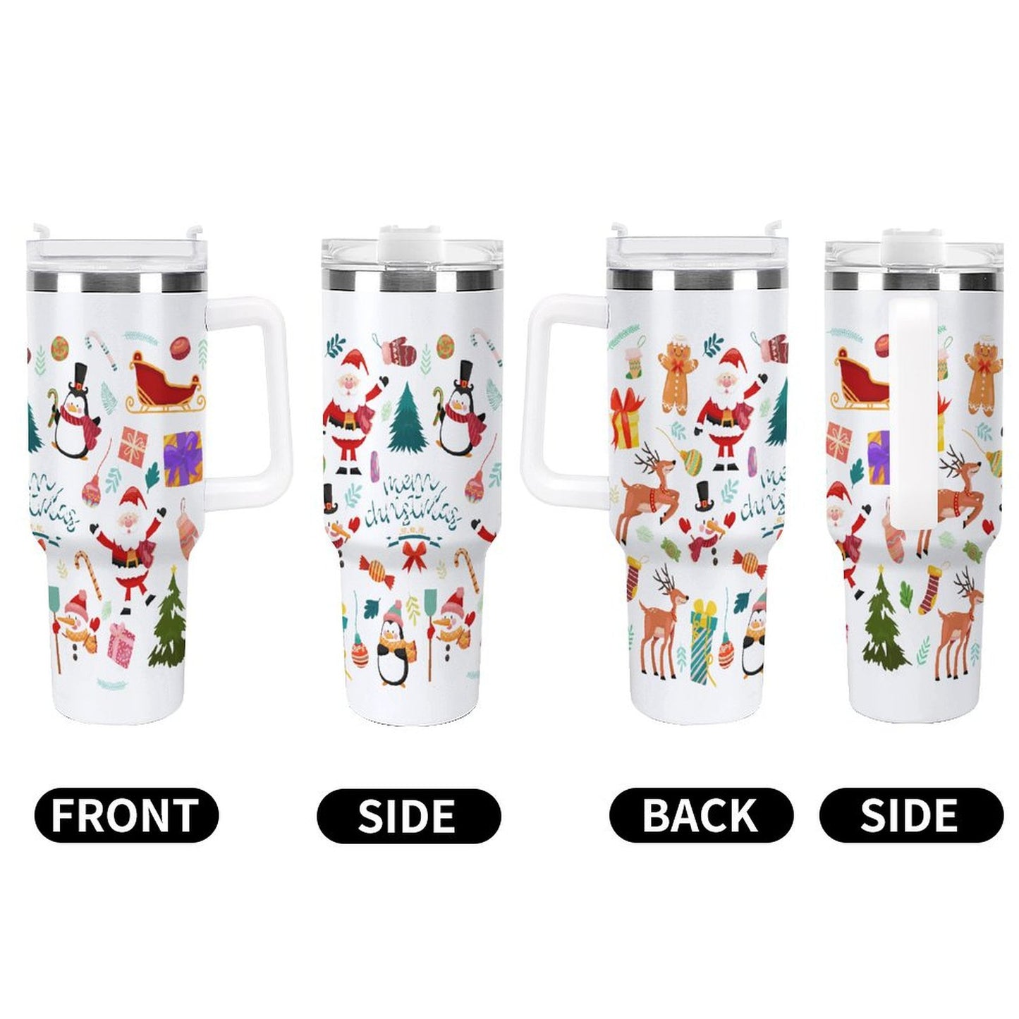 PHDT00339 POD US Local Tumbler 40 oz Large Capacity Car Cup Christmas, Santa Claus