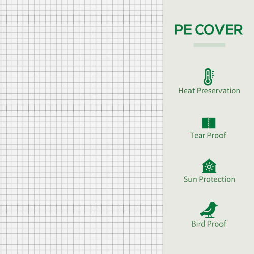 UK Local Outsunny Small Walk-in Garden Greenhouse With Steel Frame, Large Roll-up Door And Windows, 200Lx76Wx168Hcm, White