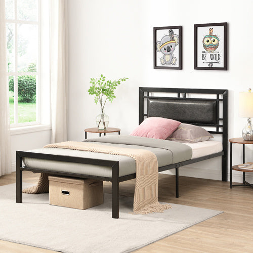 US Local Twin Size Metal Bed Sturdy System Metal Bed Frame ,Modern Style And Comfort To Any Bedroom