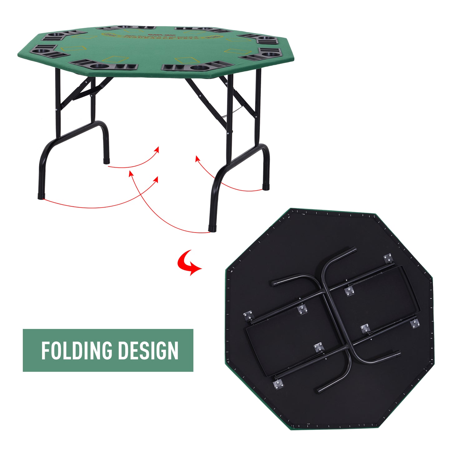 US Local Poker Table Foldable
