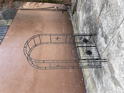 US Local Metal Garden Arch With Doors, Arbor Trellis For Climbing Plants, Outdoor Wedding