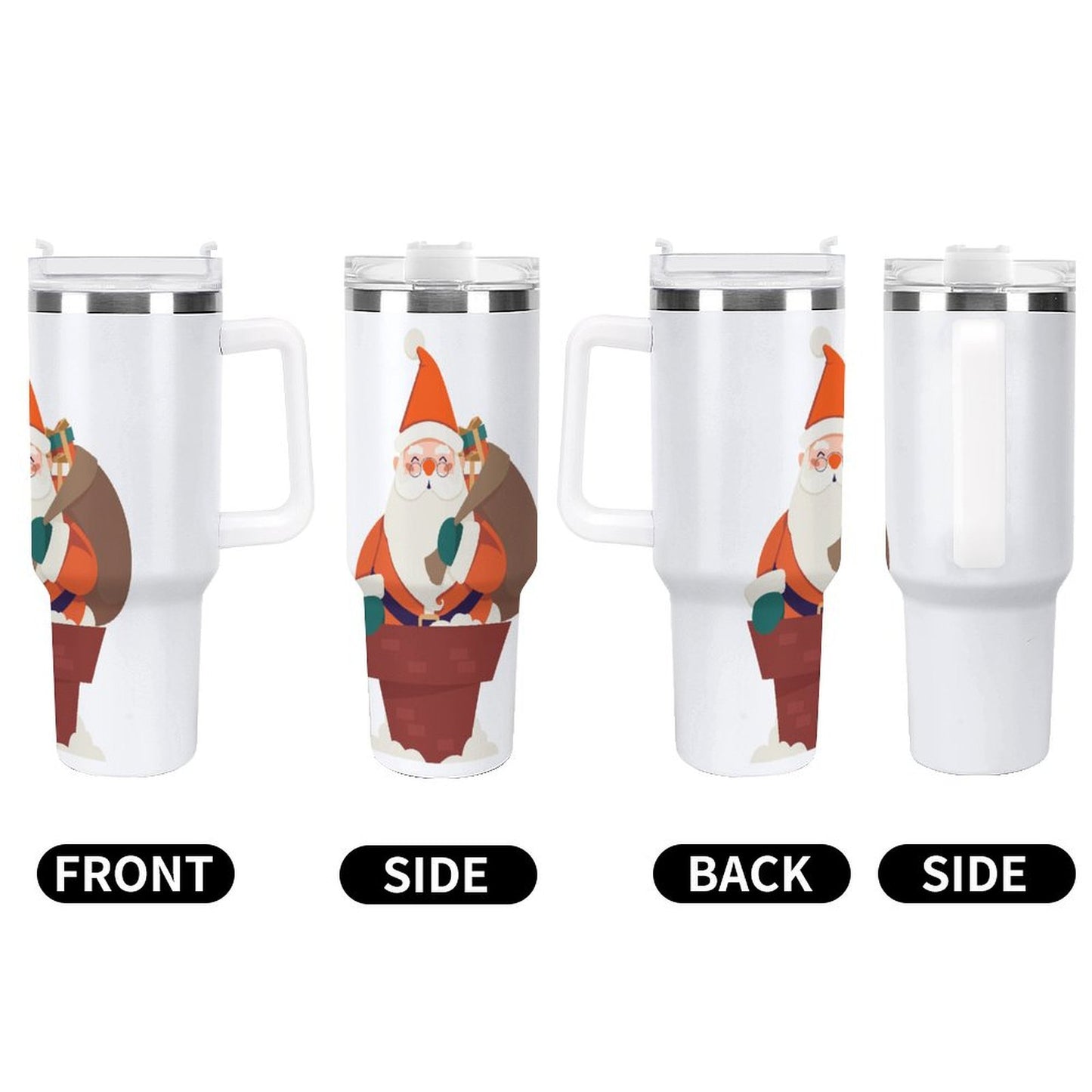 PHDT00448 POD US Local Tumbler 40 oz Large Capacity Car Cup Santa Claus Christmas