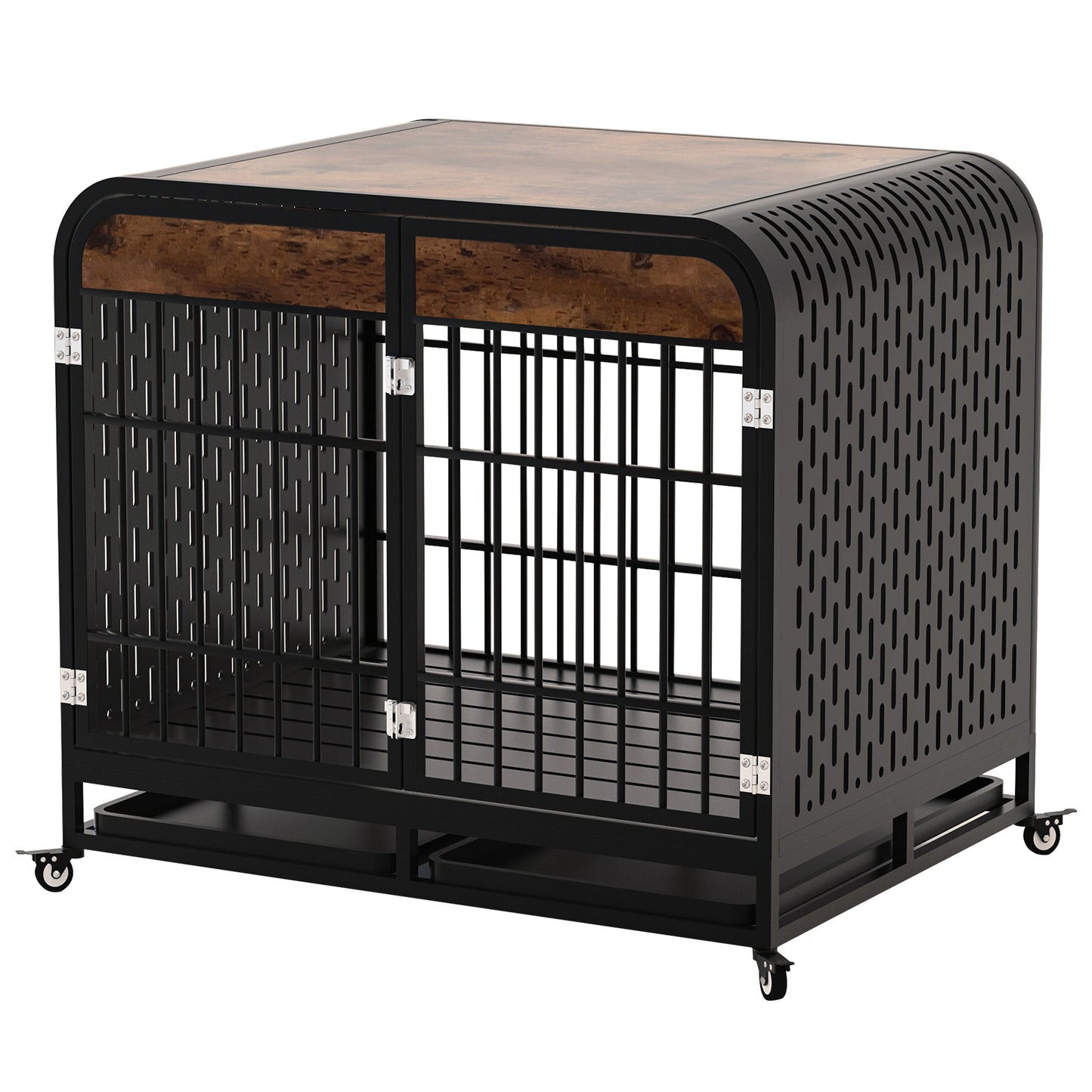 US Local Heavy Duty Dog Crate Furniture Wooden Table 42inch Brown