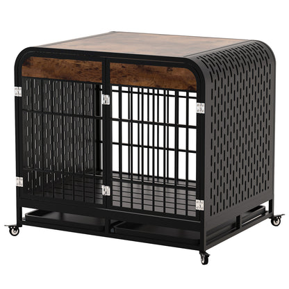 US Local Heavy Duty Dog Crate Furniture Wooden Table 42inch Brown