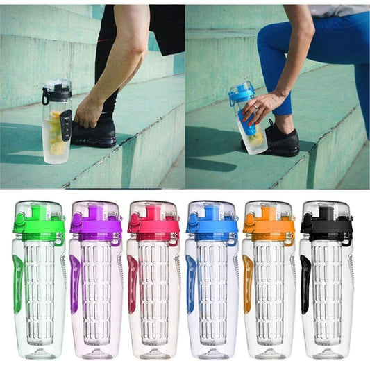 USA Local 32Oz Fruit Infusing Infuser Water Bottle Water Fruit Bottle BPA Free Plastic Sport Fruit Infuser Water Bottles With Infuser Juice Shaker Drink Bottle Of Water