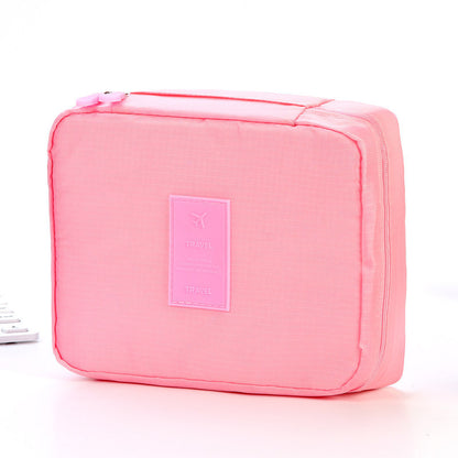 US Local Portable Cosmetic Bag Waterproof Divider Multi-grid Pockets Toiletry Bags Travel Storage Handbags Women Make Up Bag