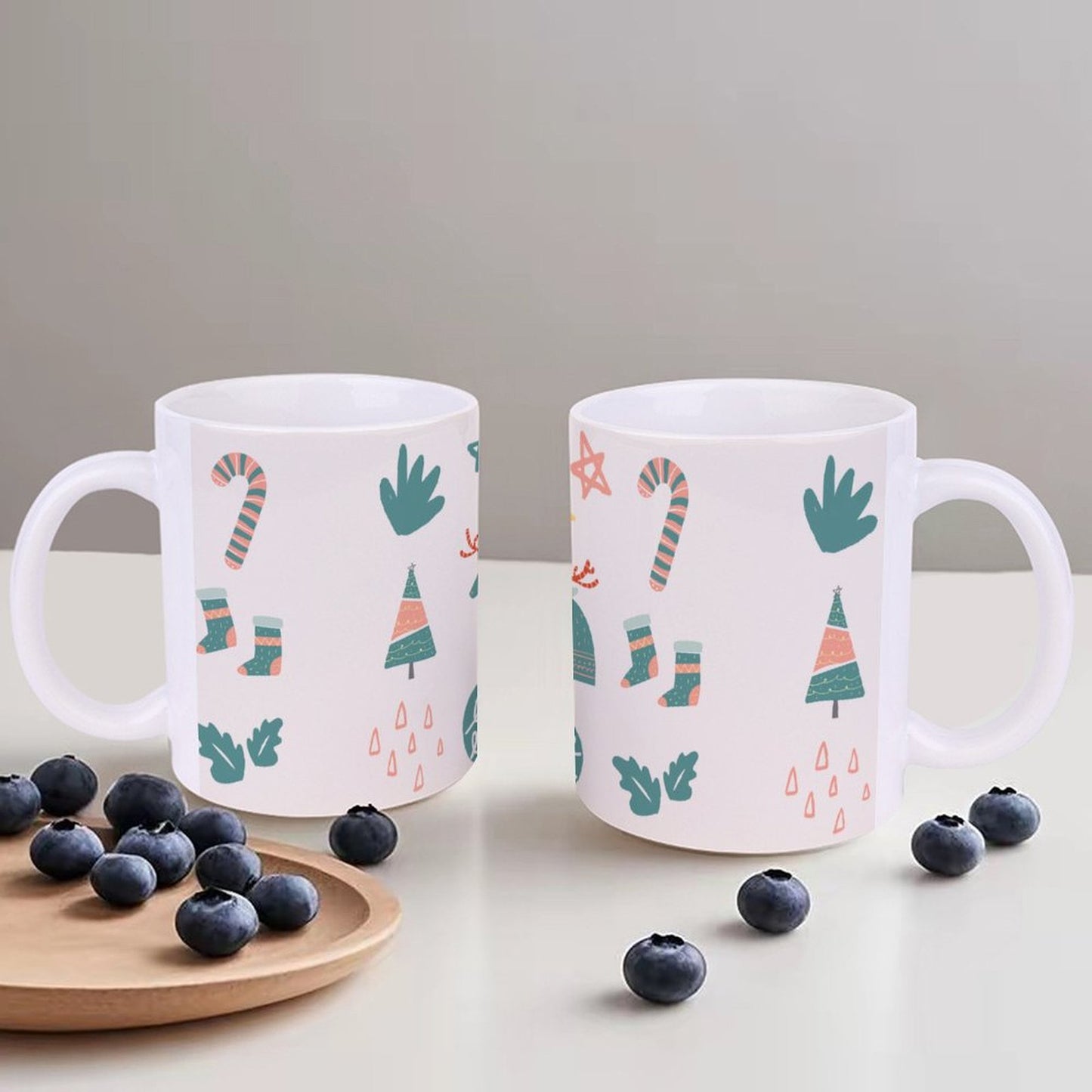 POD US Local White mug with full print, Christmas Sugar Candy 0099