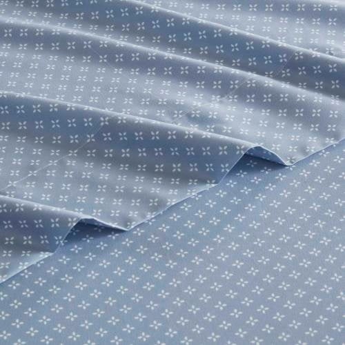US Local Floral Comforter Set With Bed Sheets Blue Queen