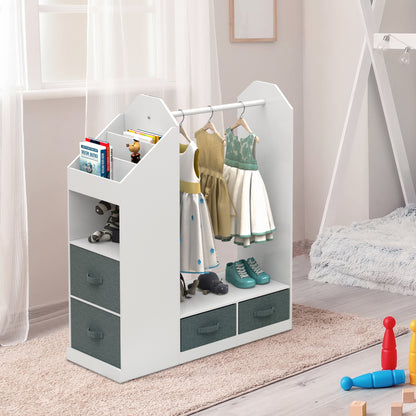 US Local Children's Clothing Storage Racks, Clothing Racks, Children's Wardrobes, Open Hanging Wardrobes With Mirrors