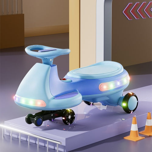 US Local Kids Electric Ride On Car 12V  Electric Wiggle Car , LED Lights , Music,Anti-Rollover For Boys And Girls Ages 3 Indoor Outdoor
