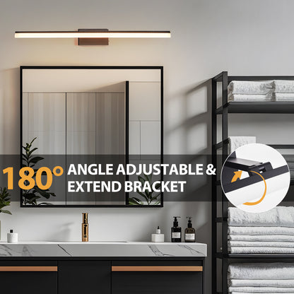US Local 39 Inch Modern LED Bathroom Vanity Light -Sleek Black Metal Wall Light For Mirror, Dressing Room Or Sink Area