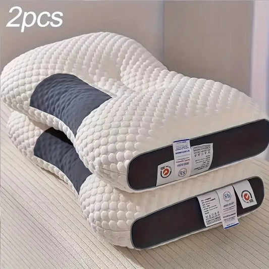 US Local YBZ 3D Knitted Cotton Massage Pillow -white  2pack