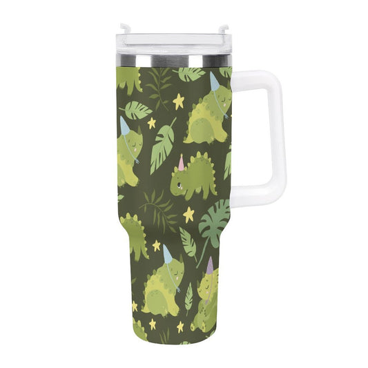 PHDT00542 POD US Local Tumbler 40oz Large Capacity Car Cup Green, Dinosaur