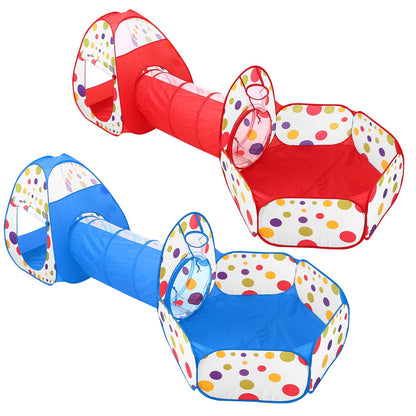 US Local 1Pc 3 In 1 Child Crawl Tunnel Tent Kids Play Tent With Storage Bag For Indoor Outdoor Travel Balls Not Included
