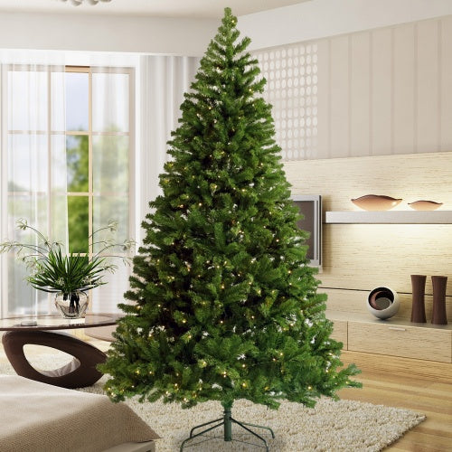 US Local Pre-Installed Illuminated Christmas Tree 6 Foot Faux Hinged Christmas Tree With Foldable Stand