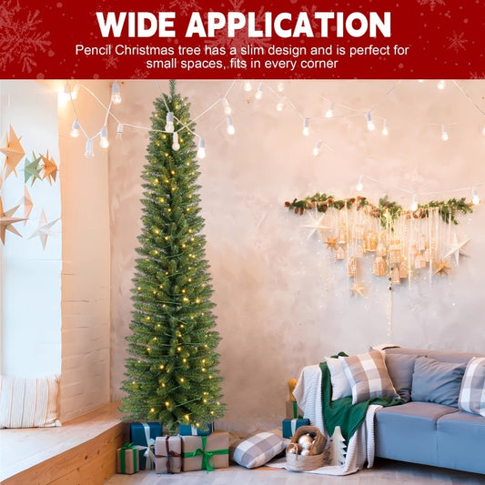 US Local PVC, Christmas Tree, Christmas Decorations, Green, With Lights