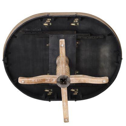 US Local Modern Dining Table Set For 4 - Round Table & 4 Chairs, 5 Piece Kitchen Set