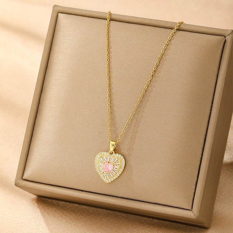 Light Luxury Necklace All-match Love Women