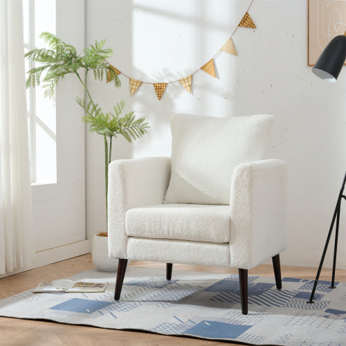 US Local Solid Wood Leg Fabric Armchair