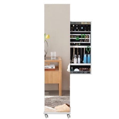US Local Full Length Mirror 360 Swivel Jewelry Cabinet