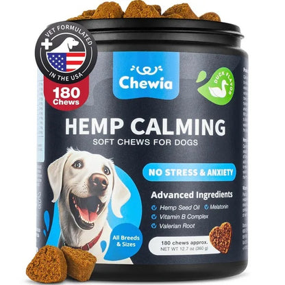 US Local Calming Chews For Dogs Duck Flavor Canine Supplement For All Breeds And Sizes