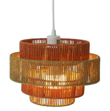 US Local Dorset Pendant Lamp - White And Natural Terracotta