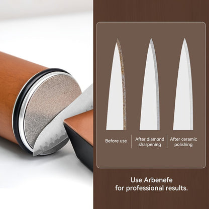 US Local Rolling Knife Sharpener Kit 5 Magnetic Angles 12 Degrees, 15 Degrees, 17 Degrees, 19 Degrees, 22 Degrees. Professional Rolling Knife Sharpening Tool Perfect For Kitchen, Chef, Pocket & Serrated Knives