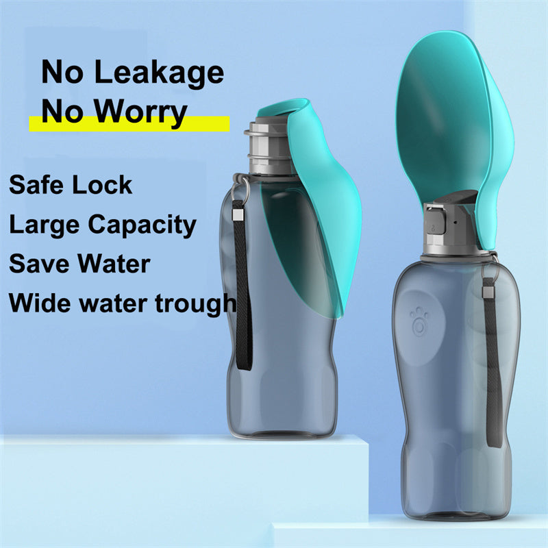 USA Local 800ml Dogs Water Bottle Portable High Capacity Leakproof Pet Foldable Drinking Bowl Golden Retriever Outdoor Walking Supplies Pet Products