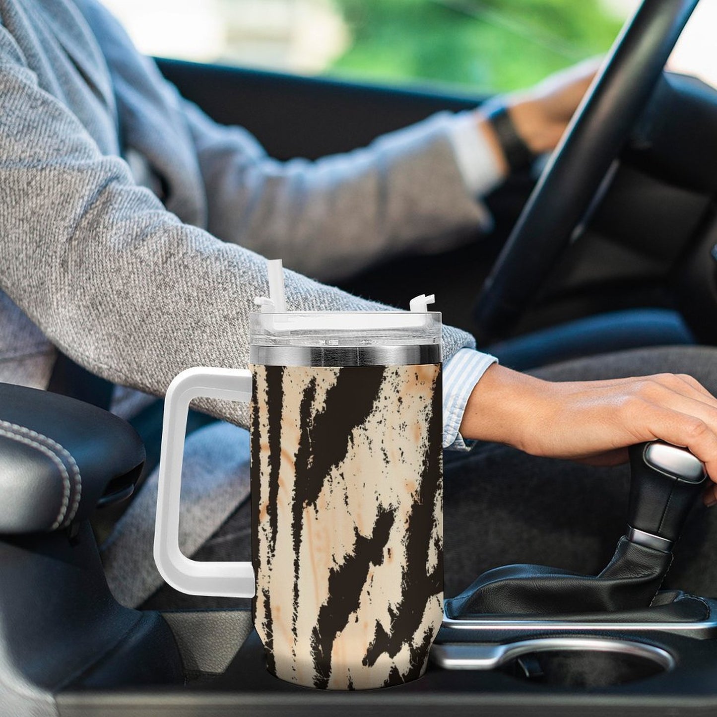 PHDT00395 POD US Local Tumbler 40 oz Large Capacity Car Cup Leopard