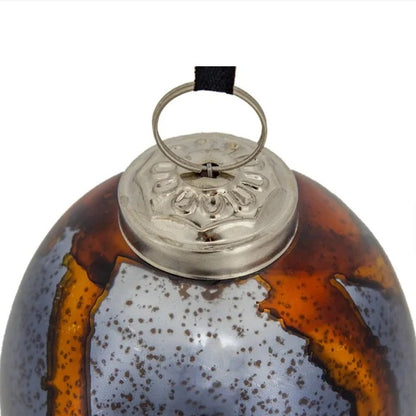 US Local 3 X 3 X 4.3 Egg Christmas Ball Ornament, Glass Decorative Hanging Ball Christmas Tree Ornaments For Holiday Party Decorations, Set Of 6