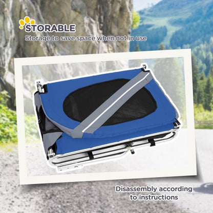 US Local Aosom Dog Bike Trailer Pet Cart Bicycle Wagon Cargo Carrier Attachment For Travel With 3 Entrances Large Wheels For Off-Road & Mesh Screen